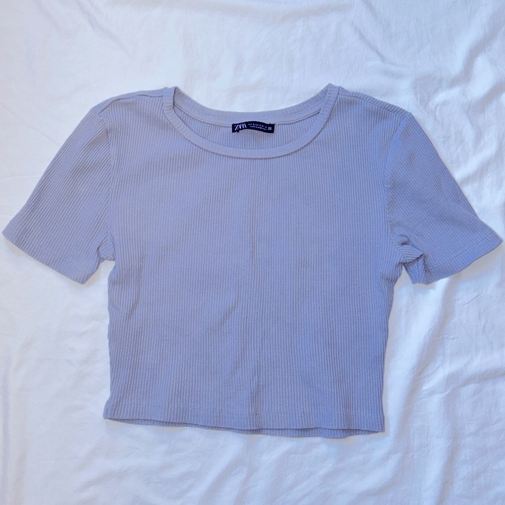 Zara Ribbed Crop T